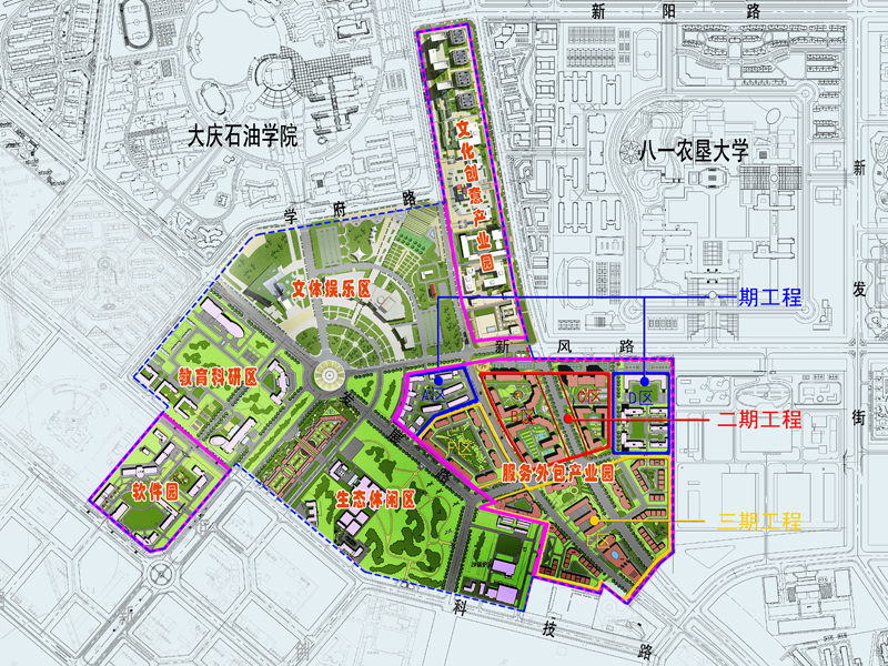 大庆服务外包园区规划建设总平面图