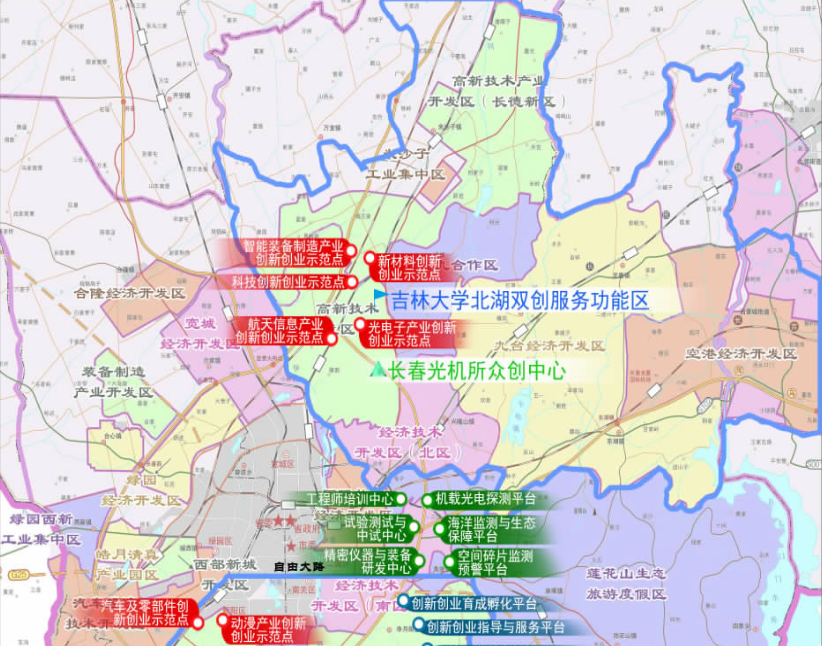 长春国家级创新创业基地示意图