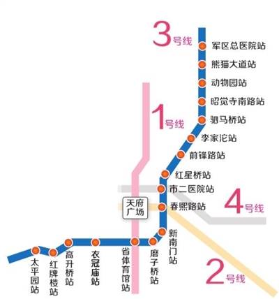 7月31日成都地铁3号线将正式开通