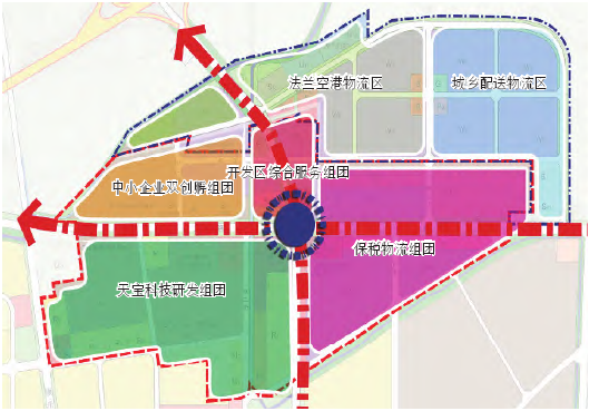 永旺现代物流产业园区建设空间结构图