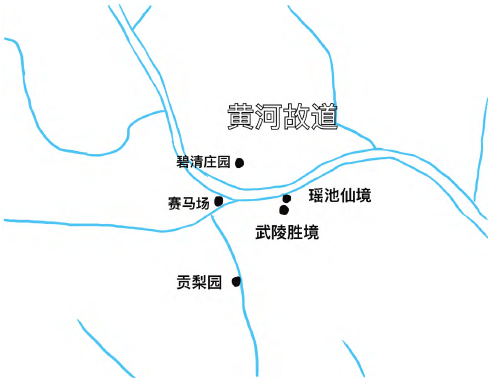 图3  赛马场及梨园分布图