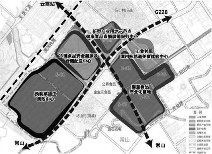 马山片区功能结构图