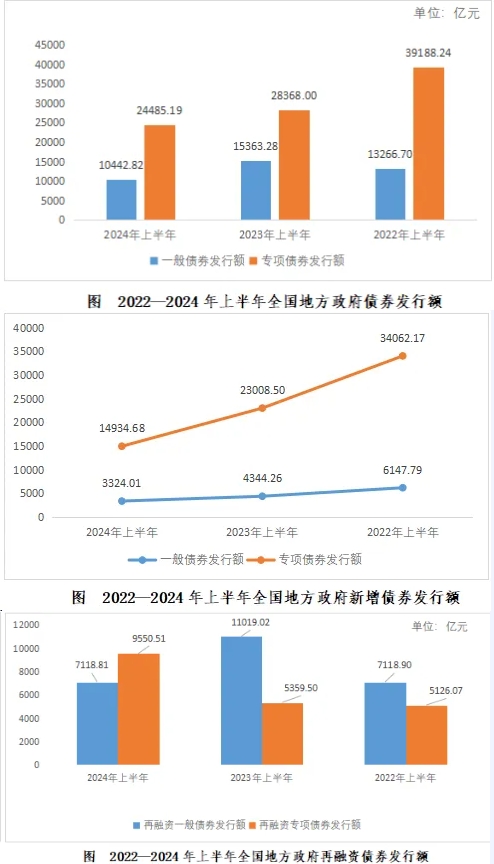 2024年1-6月份地方政府债券发行情况