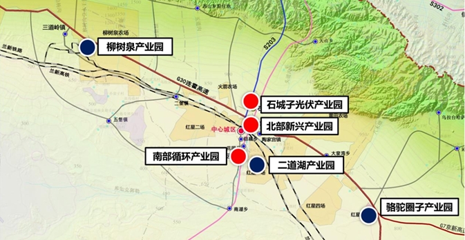  哈密伊州区产业园区空间布局图