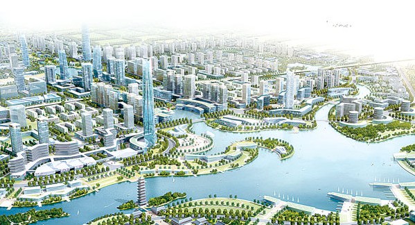  郑州经济技术开发区滨水新区规划效果图 