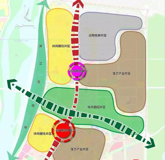总用地面积约979公顷的江东新区重新做产业规划定位