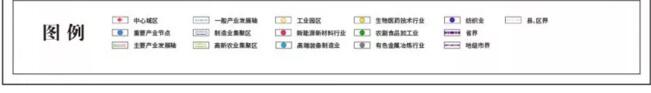 聊城市产业总体空间布局：“一心两区四轴”