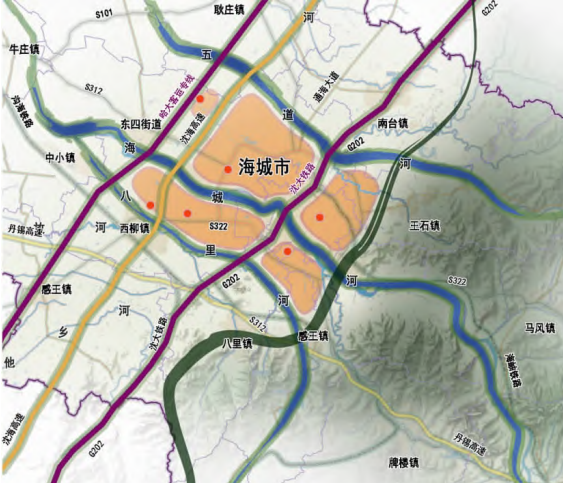 中心城区组团布局规划图