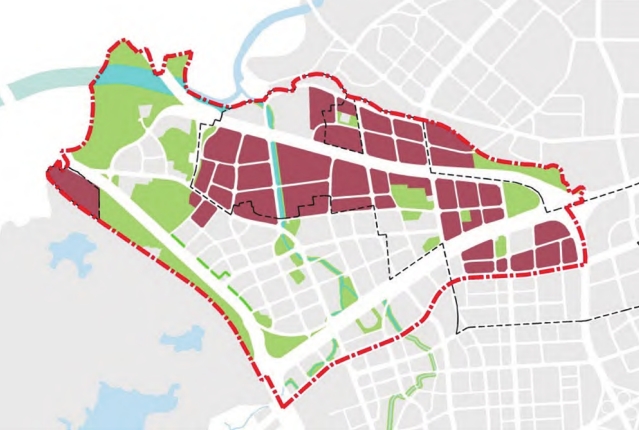 深圳市龙田片区产业用地空间布局示意图